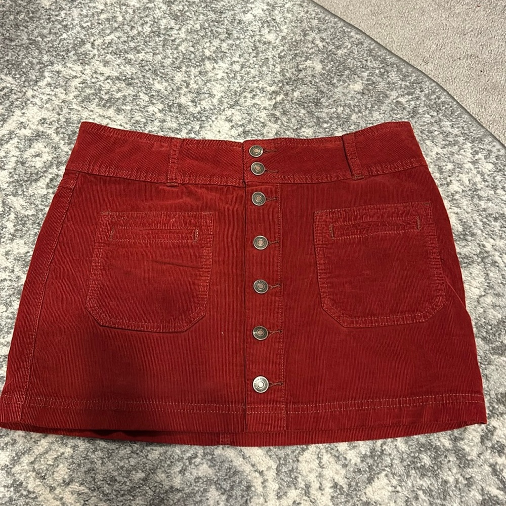 Red Free People corduroy Skirt-worn once